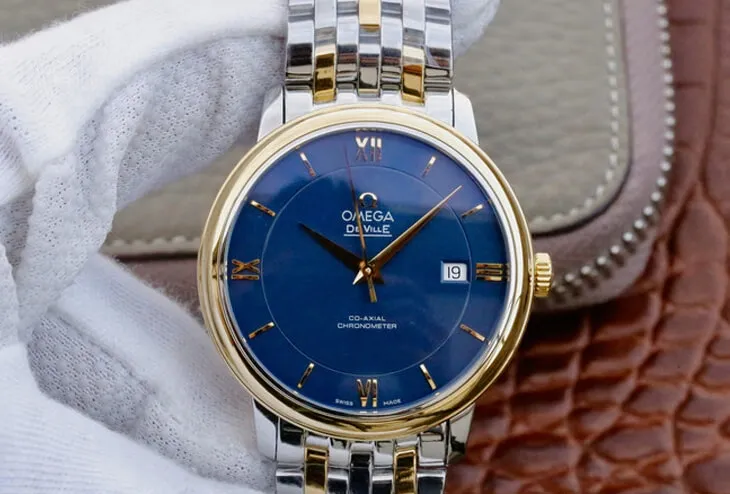 Omega De Ville 424.20.37.20.03.001 TW Factory 1:1 Best Edition Replica Watch Blue Dial